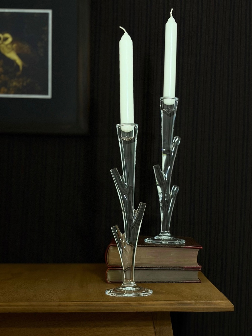 Crystal Candlesticks, Villeroy & Boch Arborescence Vintage Taper Candle Holders